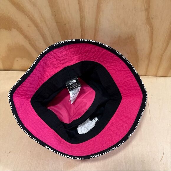 NORTH FACE UNISEX SUMMER PINK BLACK Logo Brim Lightweight CYPRESS BUCKET HAT S/M